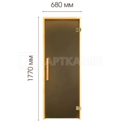 Скляні двері для сауни Tesli Lux 70x180. Фото 3
