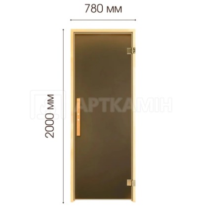 Скляні двері для сауни Tesli Lux Magnetic 80x200. Фото 3