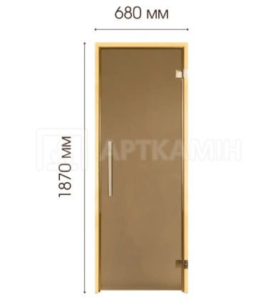 Скляні двері для сауни Tesli Steel Sateen Magnetic 70x190. Фото 3