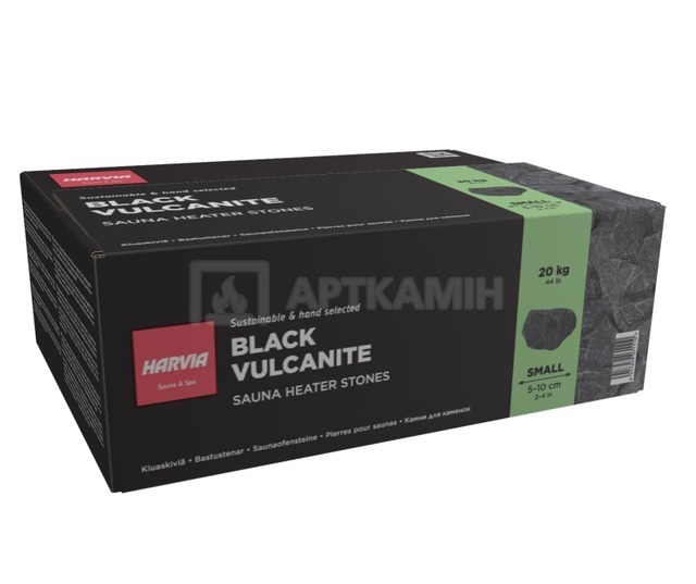 Камені для сауни Harvia Black Vulcanite 20 кг 5-10 см. Фото 5