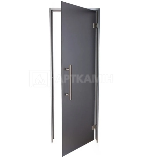 Стеклянная дверь для хаммама Tesli Antalya Graphite Sateen 700x2000. Фото 3