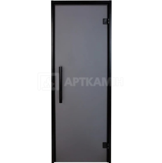 Стеклянная дверь для хаммама Tesli Antalya Black Sateen 700x1900