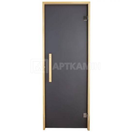 Стеклянная дверь для сауны Tesli Lux Graphite Sateen 70x200