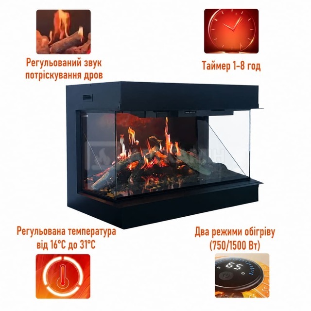 Електричний камін Royal Flame Holographic TS 50 H LCD. Фото 4