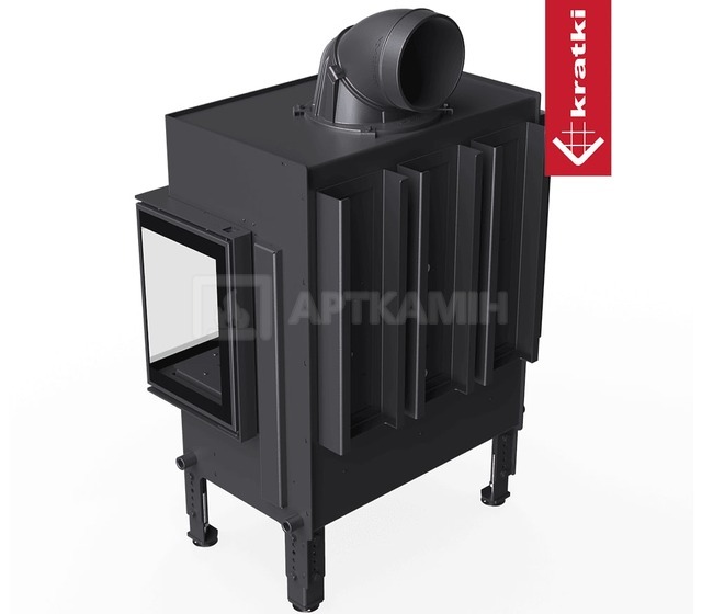 Камінна топка Kratki Norra P/BS 9,9 кВт права з можливістю додаткової акумуляції тепла. Фото 5