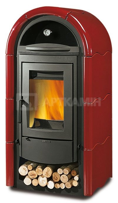 Піч-камін Nordica Stefany con forno BII бордо