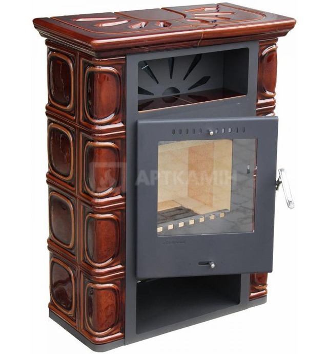 Печь Thorma Borgholm Top Ceramic dark brown. Фото 2