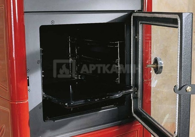 Отопительно-варочная печь Nordica Termo Nicoletta con forno D.S.A. бордо. Фото 5