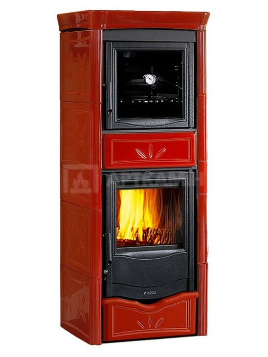 Отопительно-варочная печь Nordica Termo Nicoletta con forno D.S.A. бордо