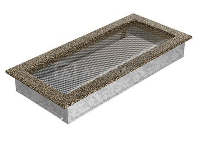 Решітка для каміну Kratki чорно-золота 17/37. Фото 2