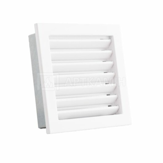 Решетка для камина Darco Ventlab KRVZS 220x220 белая с неподвижными жалюзи