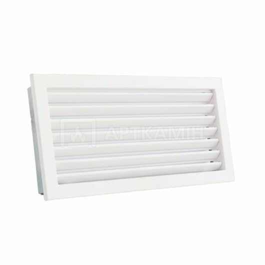 Решітка для каміну Darco Ventlab KRVZS 450x220 біла з нерухомими жалюзі