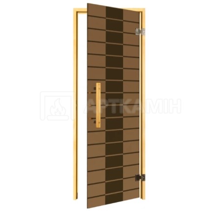 Стеклянная дверь для сауны Tesli Plaza 70x190. Фото 2