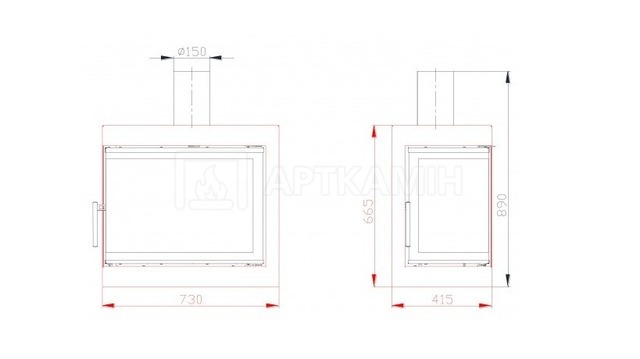 Камінна топка BeF Home Effi 8 CP. Фото 2
