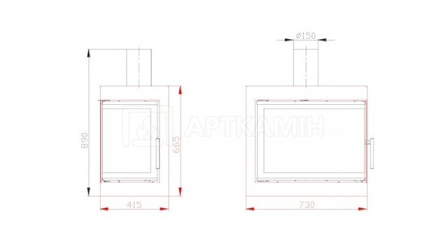 Каминная топка BeF Home Effi 8 CP. Фото 4