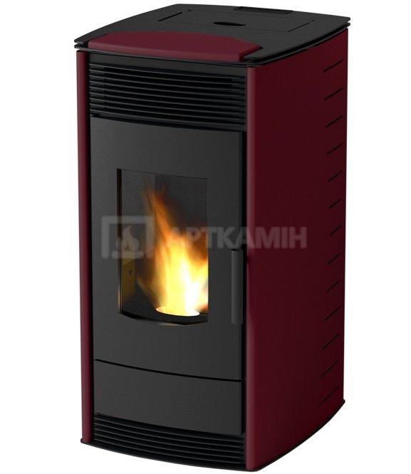 Піч-камін MBS Thermo Pellet 12 кВт бордо