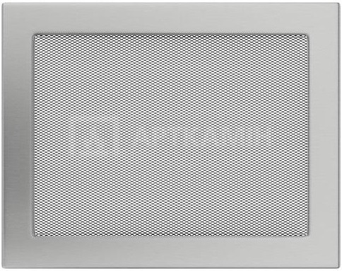 Решітка для каміну Kratki срібна (матова) 22/30