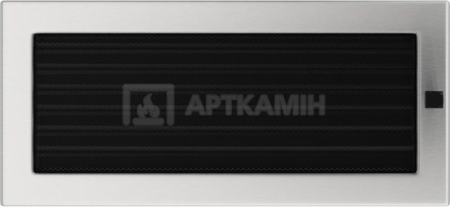 Решетка для камина Kratki серебрянная (матовая) 17/37 с жалюзи. Фото 2