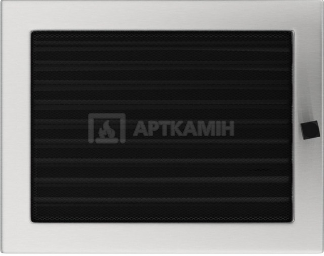 Решітка для каміну Kratki срібна (матова) 22/30 з жалюзі. Фото 2