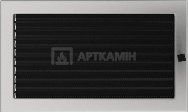 Решітка для каміну Kratki срібна (матова) 22/37 з жалюзі. Фото 2