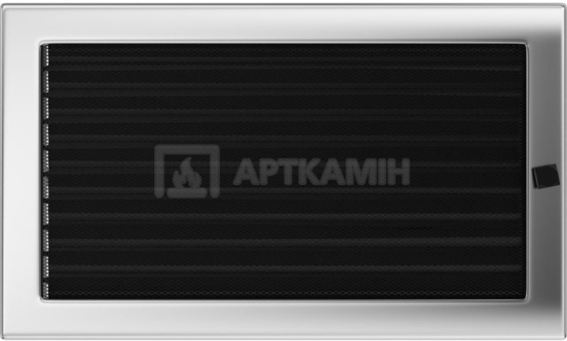 Решітка для каміну Kratki срібна (полірована) 22/37 з жалюзі. Фото 2