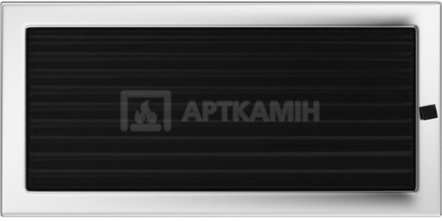Решетка для камина Kratki серебряная (полированная) 22/45 с жалюзи. Фото 2