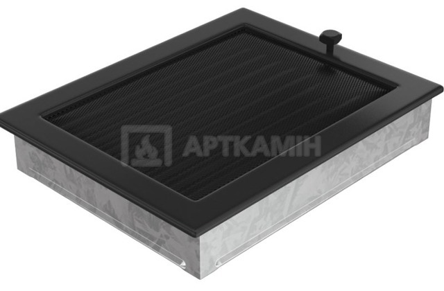 Решітка для каміну Kratki чорна 22/30 з жалюзі. Фото 3