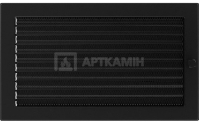 Решетка для камина Kratki черная 22/37 с жалюзи. Фото 2