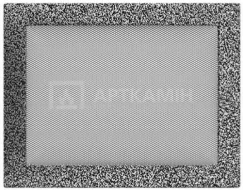 Решітка для каміну Kratki чорне срібло 22/30