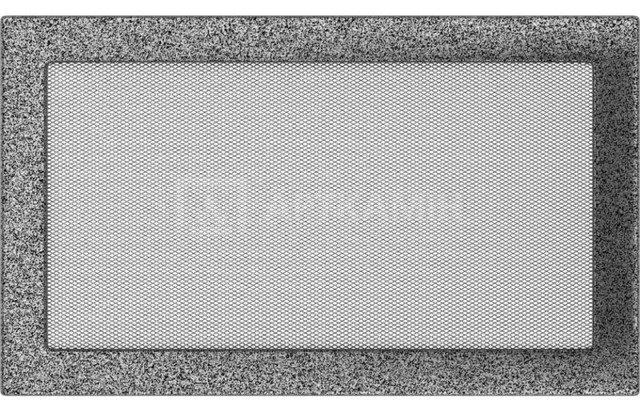 Решітка для каміну Kratki чорне срібло 22/37