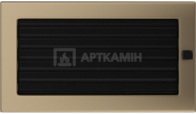 Решетка для камина Kratki золото гальванизированная 17/30 с жалюзи. Фото 2