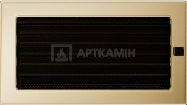 Решітка для каміну Kratki позолота 17/30 з жалюзі. Фото 2