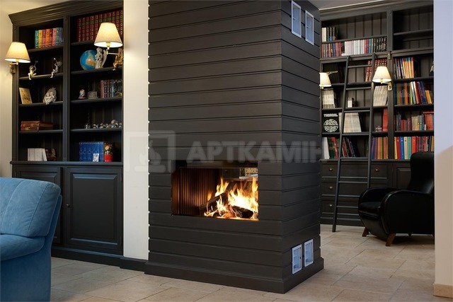 Каминная топка M-design 850 DH Double Face Diamond Plus