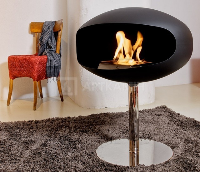 Биокамин Cocoon Fires Terra Pedestal Standing Cocoon Black. Фото 2