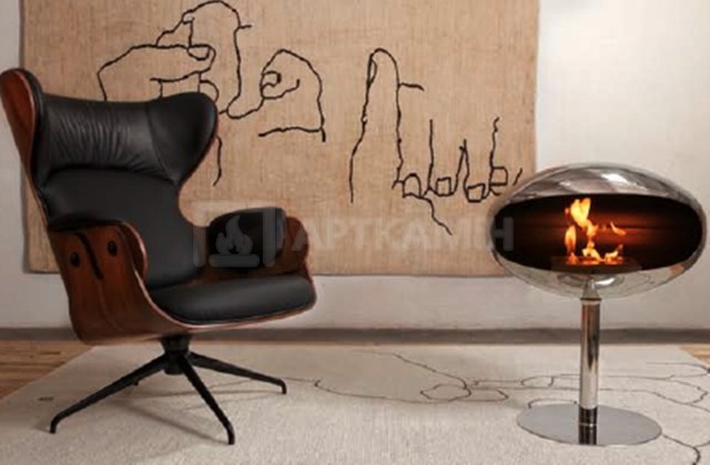 Біокамін Cocoon Fires Terra Pedestal Standing Stainless Stell. Фото 2
