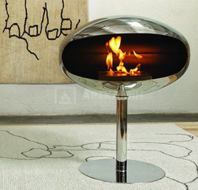 Биокамин Cocoon Fires Terra Pedestal Standing Stainless Stell. Фото 3