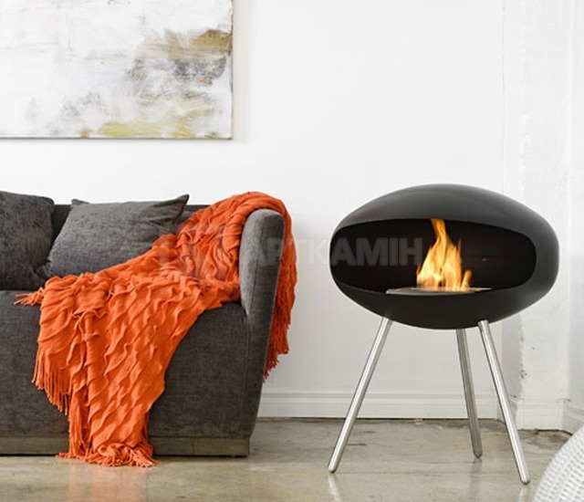 Біокамін Cocoon Fires Terra Standing Cocoon Black. Фото 3