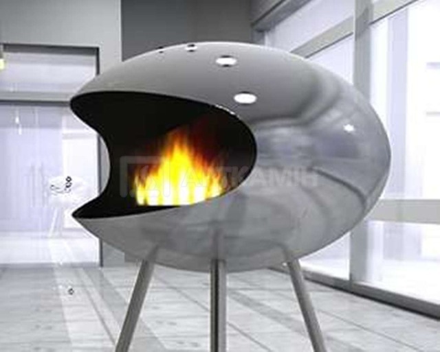 Биокамин Cocoon Fires Terra Standing Cocoon Stainless Steel. Фото 2