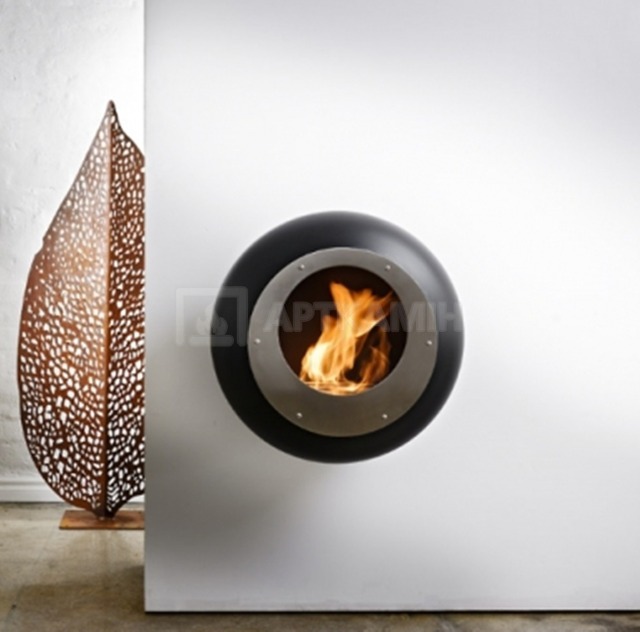 Біокамін Cocoon Fires Vellum Wall Mounted Cocoon Black. Фото 2