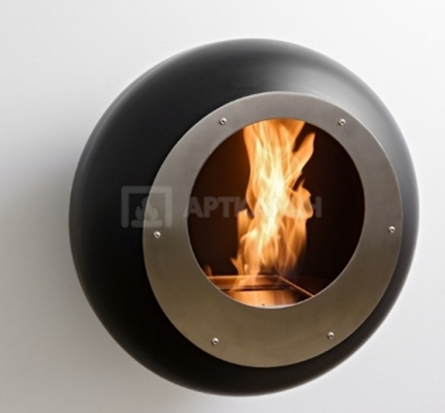 Біокамін Cocoon Fires Vellum Wall Mounted Cocoon Black. Фото 3
