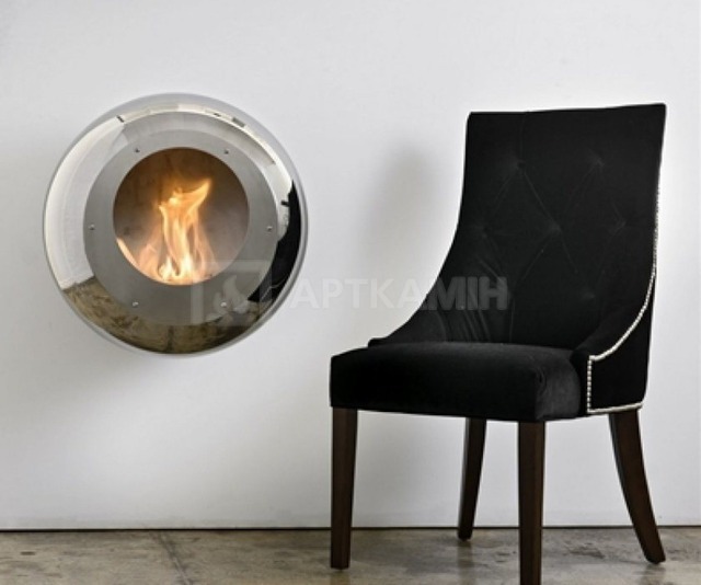 Біокамін Cocoon Fires Vellum Wall Mounted Cocoon Stainless. Фото 2