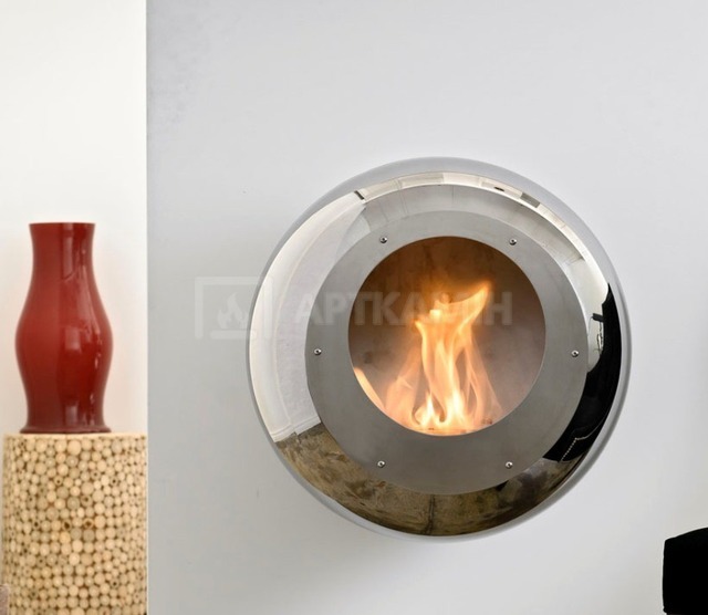 Біокамін Cocoon Fires Vellum Wall Mounted Cocoon Stainless. Фото 4
