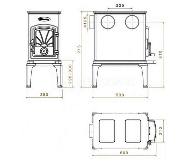 Печь на дровах Dovre 40 CBS. Фото 5