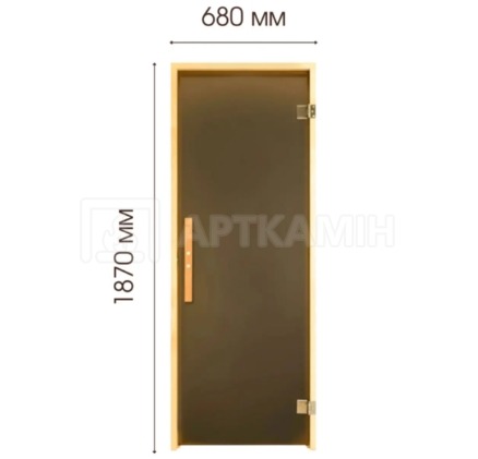 Скляні двері для сауни Tesli Lux 70x190. Фото 3