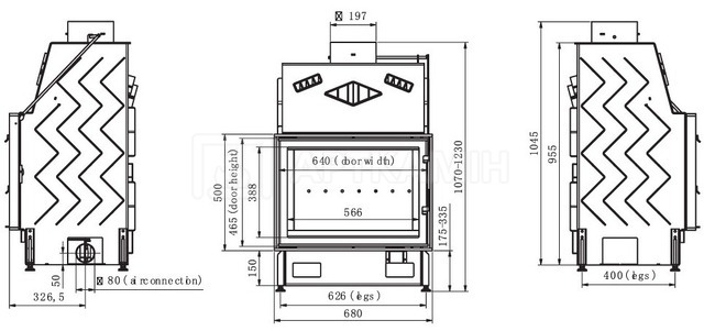 Каминная топка Technical PanTech 68 EVO. Фото 2